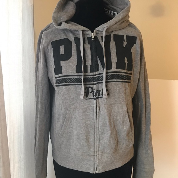 Grey and Black Light PINK hoodie - Picture 1 of 5
